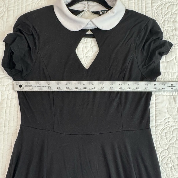 Killstar Black and White Asymmetrical Dress - Picture 11 of 12